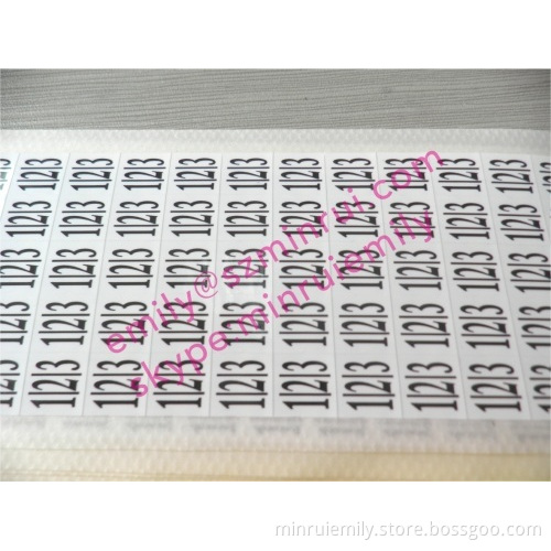 Custom Pet Vinyl Number Stickers,small Size 9x9mm Square Number Stickers,custom Glossy Vinyl Mark Number Labels 